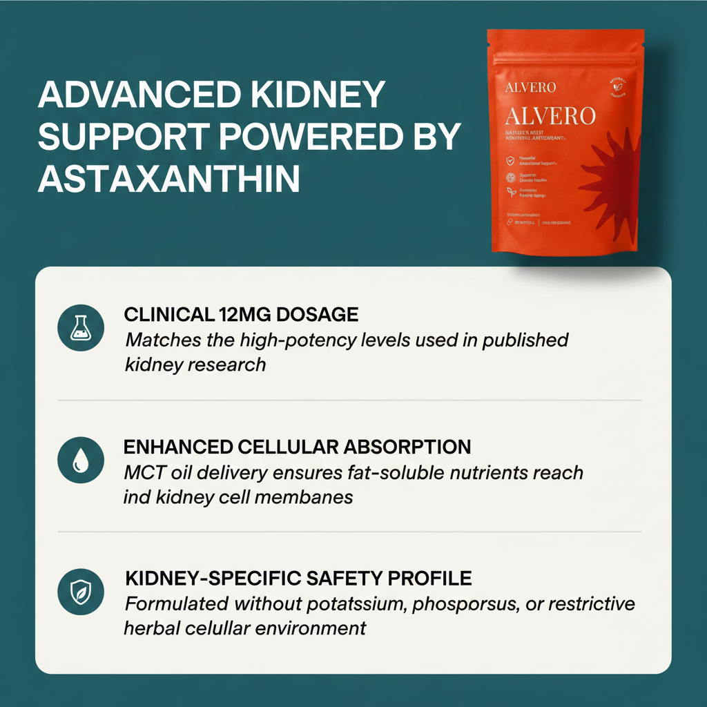 Alvero® Hawaiian Astaxanthin - Advanced Antioxidant Support for Kidney Wellness